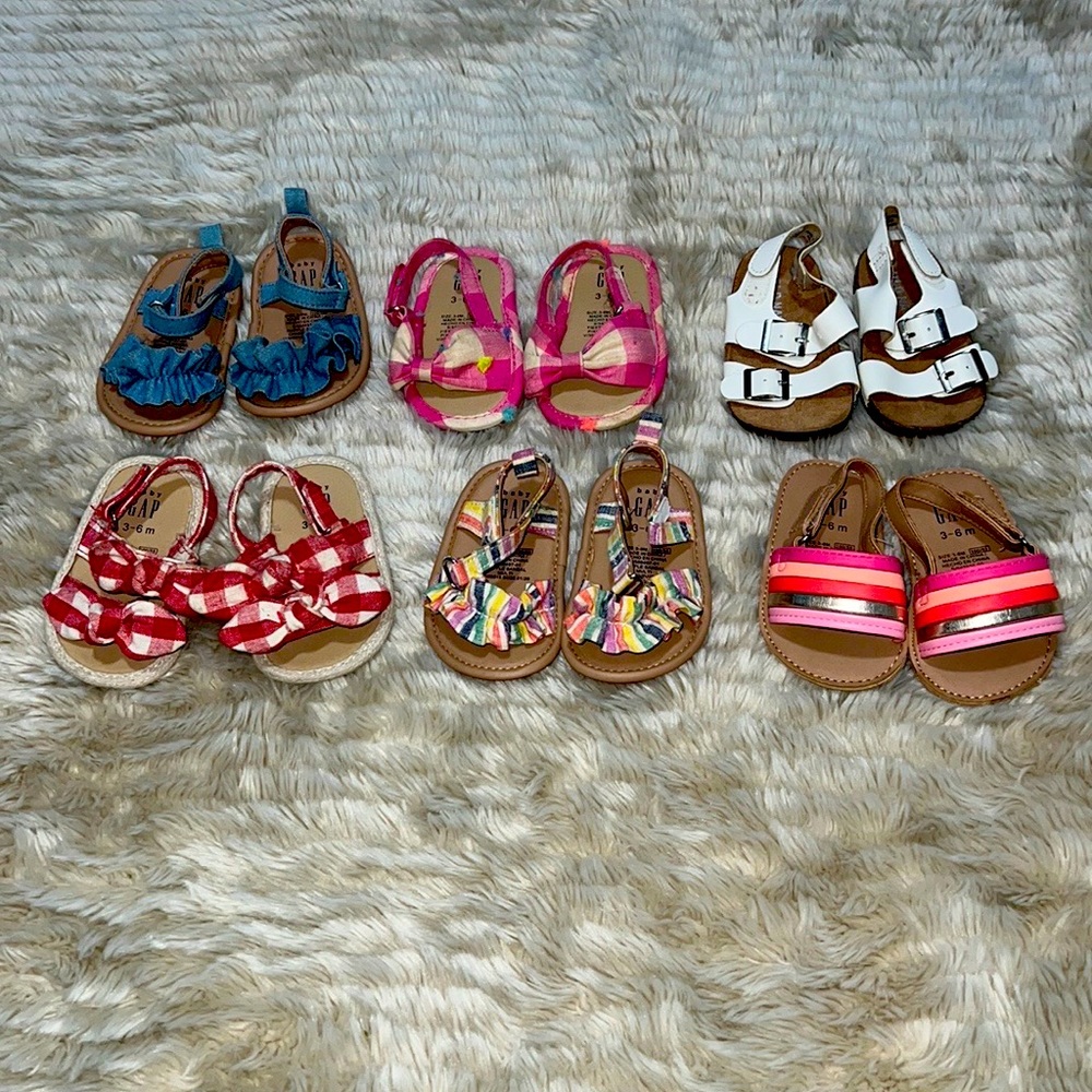 All 6 pairs of the CUTEST & MOST STYLISH infant girl sandals
